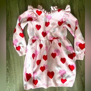 Janie & Jack Girls Size 7 Heart Dress